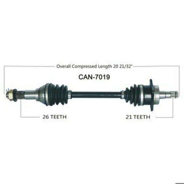 Wide Open OE Replacement CV Axle for CAN AM FRONT LEFT OUTLANDER 330/400 CAN-7019